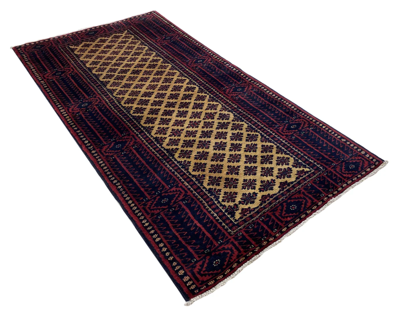 Perserteppich Belutsch 211 x 111 cm Wolle handgeknüpft