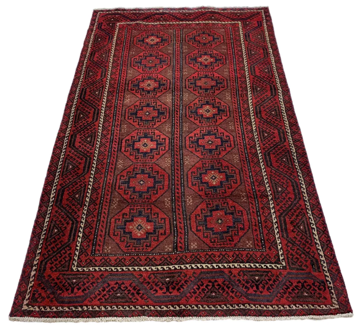 Perserteppich Balutsch 214 x 126 cm Wolle handgeknüpft