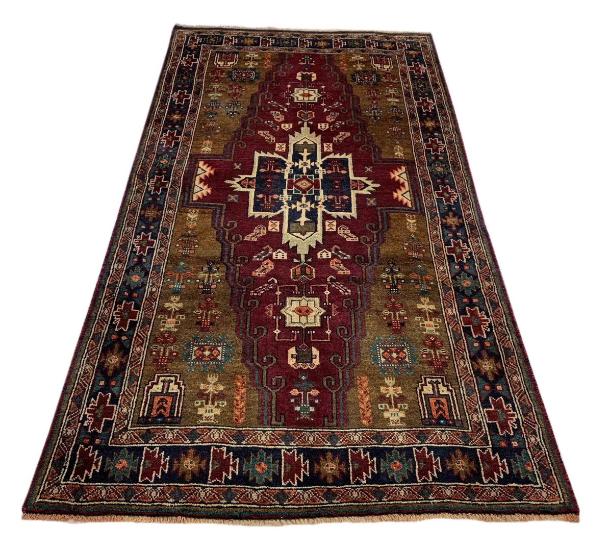 balutsch-perserteppich-218-x-117-cm-120000-250000-knoten-m-1-1 Orientteppich Balutsch 218 x 117 cm Wolle handgeknüpft