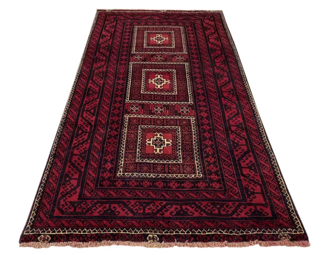 Perserteppich Belutsch 217 x 113 cm Wolle handgeknüpft