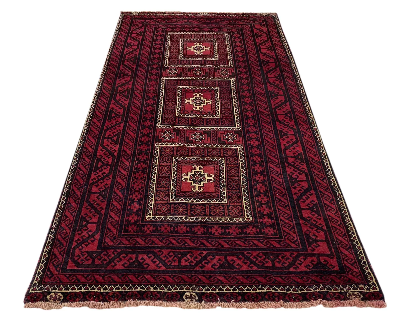 Perserteppich Belutsch 217 x 113 cm Wolle handgeknüpft