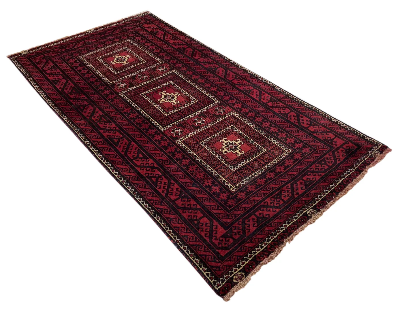 Perserteppich Belutsch 217 x 113 cm Wolle handgeknüpft