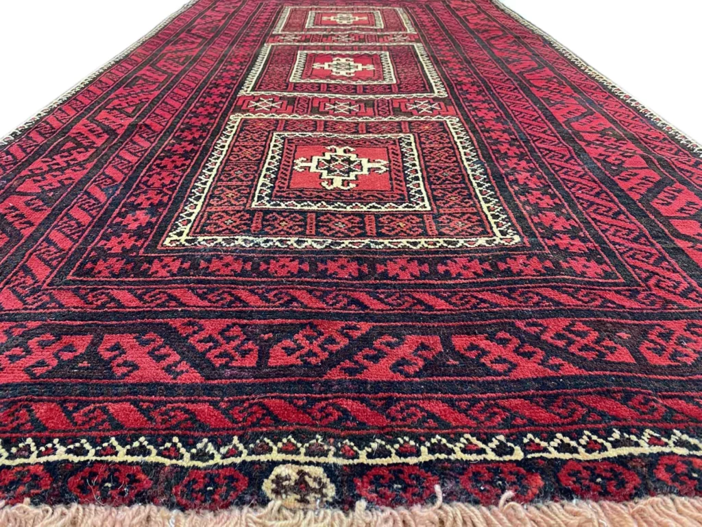 Perserteppich Belutsch 217 x 113 cm Wolle handgeknüpft