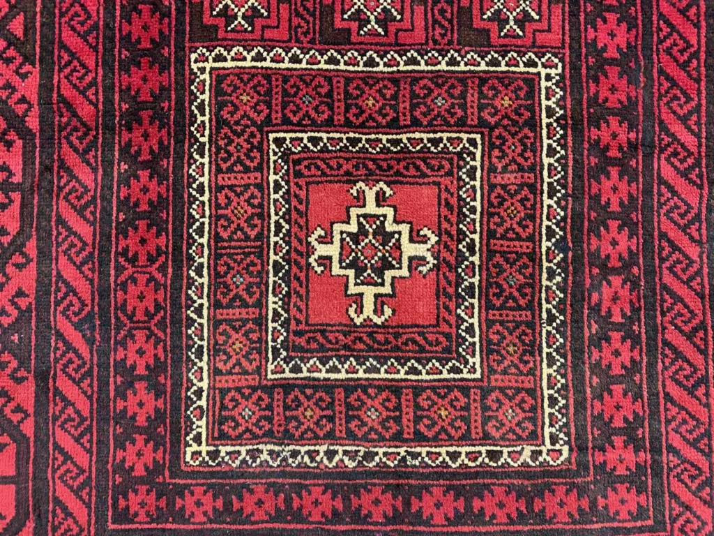 Perserteppich Belutsch 217 x 113 cm Wolle handgeknüpft