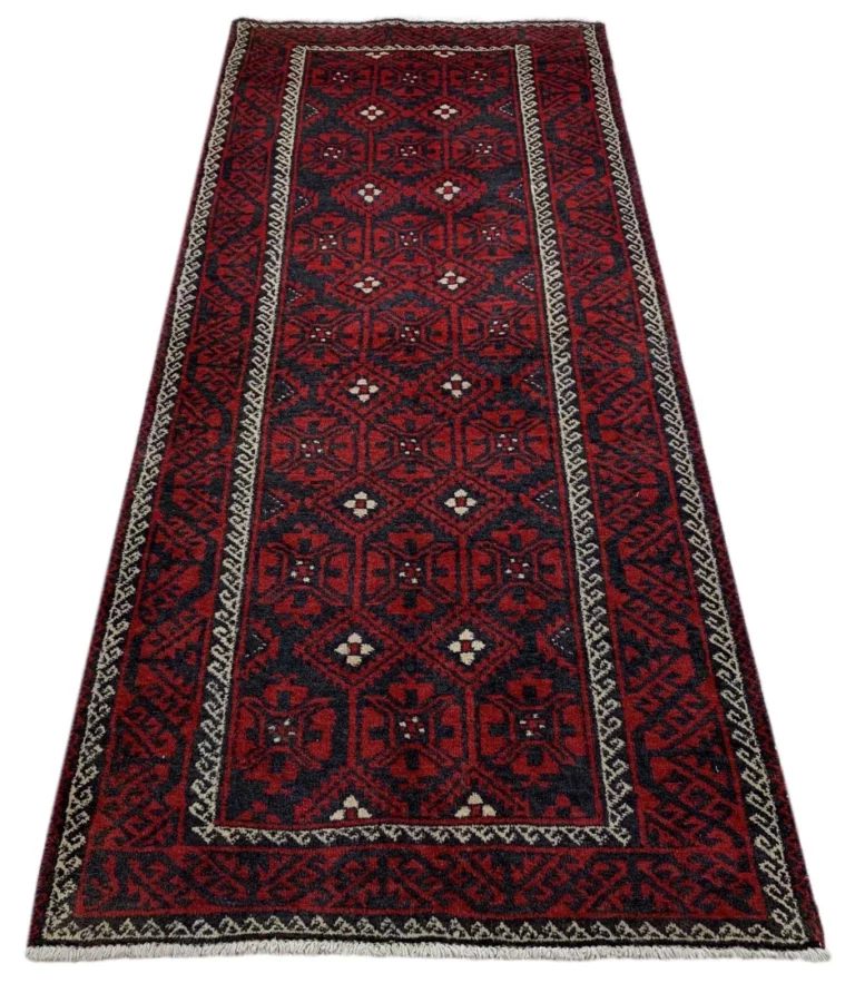 balutsch-perserteppich-222-x-92-cm-120000-250000-knoten-m-1-1 Orientteppich Balutsch 222 x 92 cm Wolle handgeknüpft