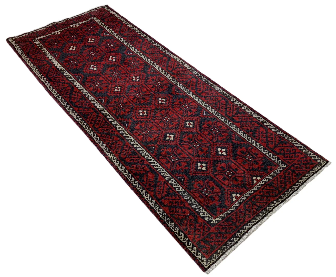 balutsch-perserteppich-222-x-92-cm-120000-250000-knoten-m-1-2 Orientteppich Balutsch 222 x 92 cm Wolle handgeknüpft