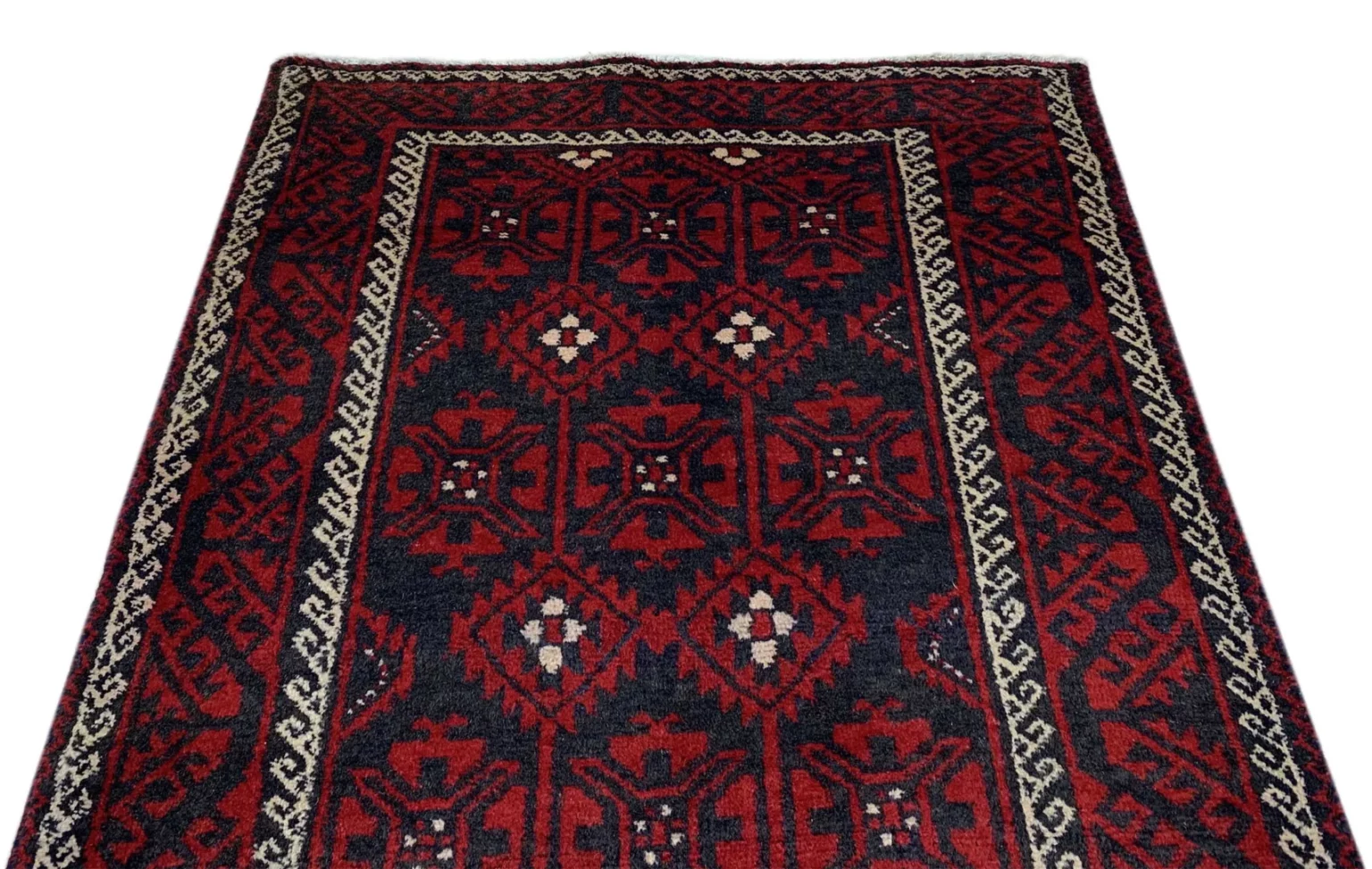balutsch-perserteppich-222-x-92-cm-120000-250000-knoten-m-1-3 Orientteppich Balutsch 222 x 92 cm Wolle handgeknüpft