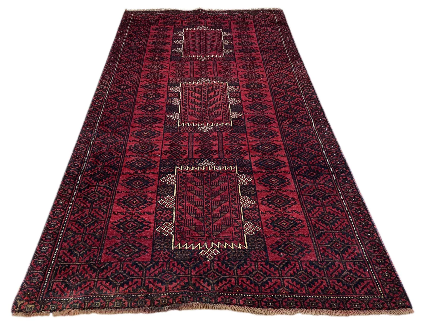 Perserteppich Belutsch 227 x 120 cm Wolle handgeknüpft