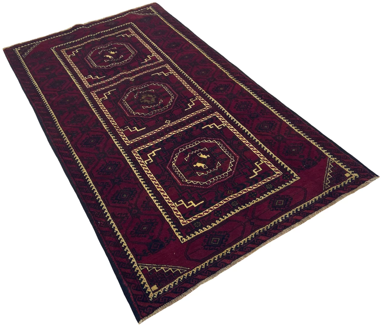 Perserteppich Belutsch 233 x 130 cm Wolle handgeknüpft
