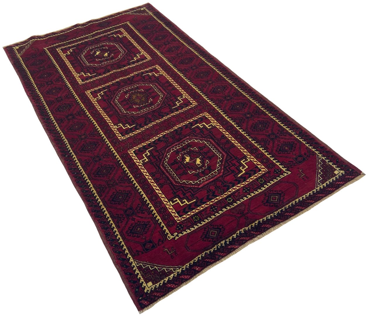 Perserteppich Belutsch 234 x 128 cm Wolle handgeknüpft