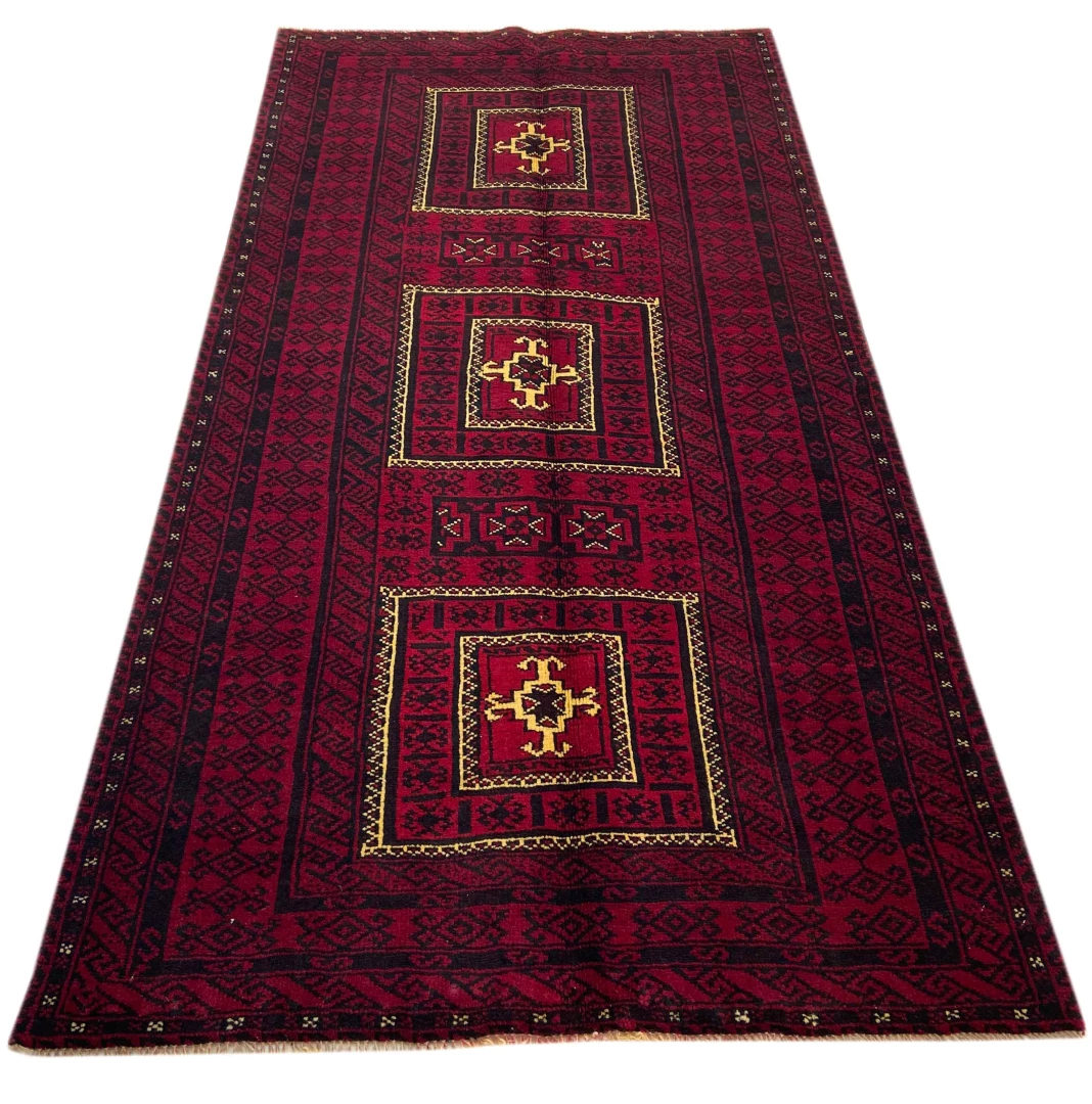 Perserteppich Belutsch 243 x 122 cm Wolle handgeknüpft