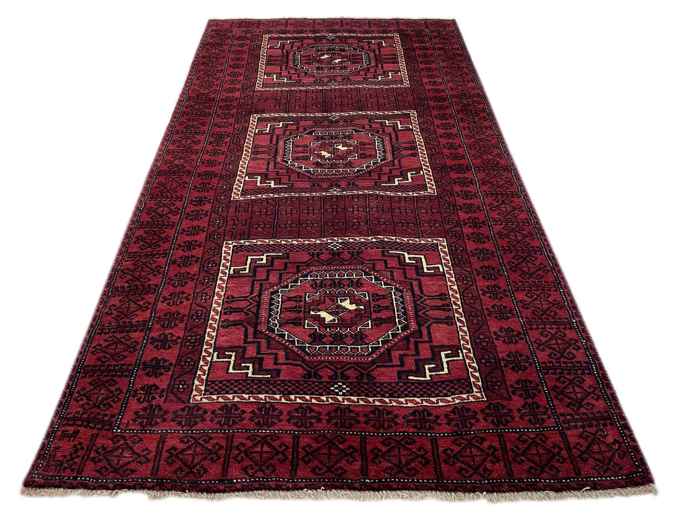 belutsch-teppich-247-x-126-cm-knotendichte-120000-250000-knoten-m-1-1 Perserteppich Balutschistan 247 x 126 cm handgeknüpft