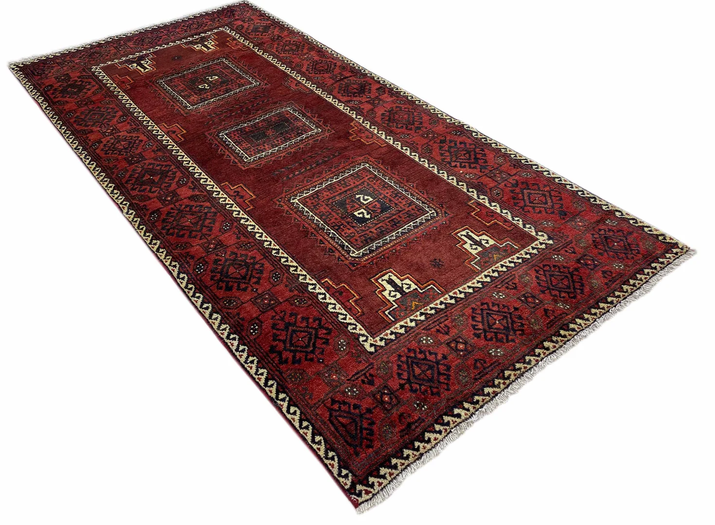 Perserteppich Belutsch 266 x 133 cm Wolle handgeknüpft