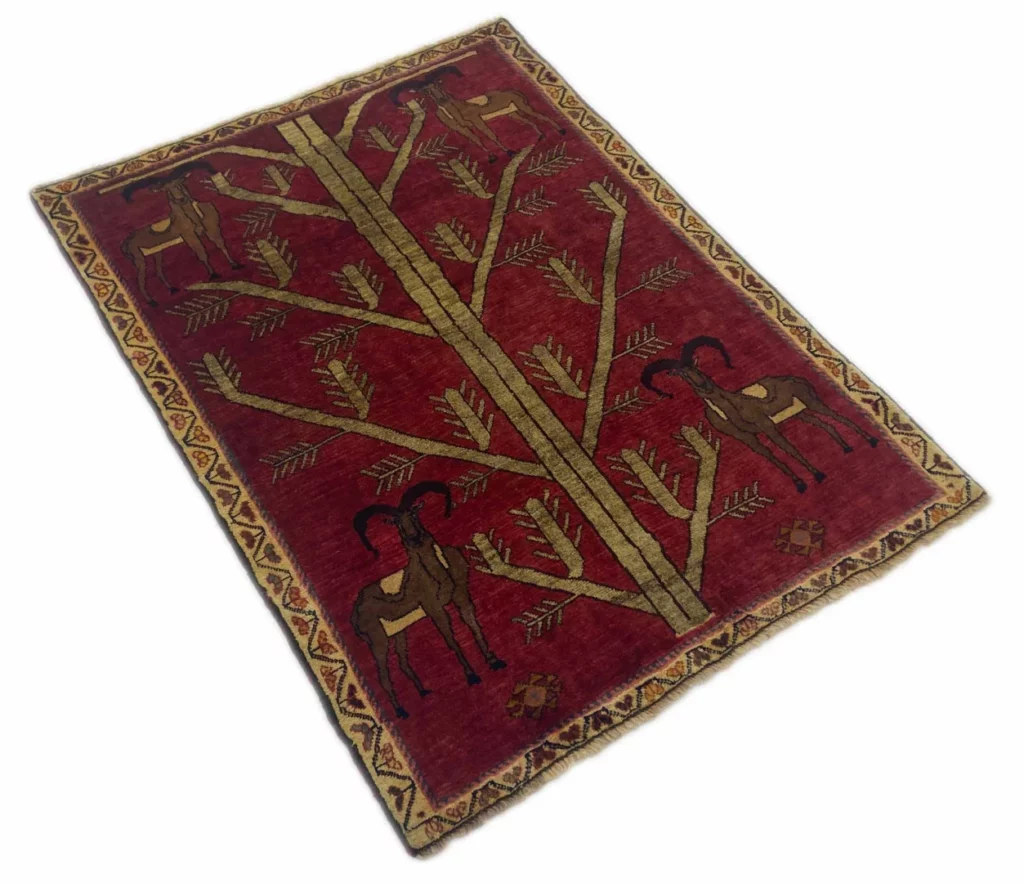 gabbeh-shuli-teppich-137-x-104-cm-knotendichte-90000-180000-m-1-2 Perserteppich Gabbeh 137 x 104 cm Schurwolle handgeknüpft