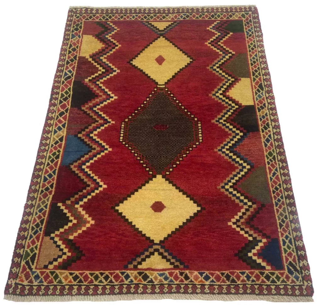 Perserteppich Gabbeh 142 x 102 cm Schurwolle handgeknüpft