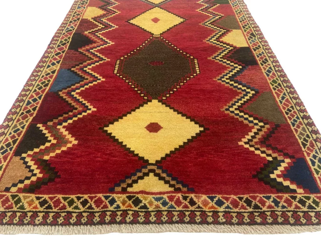Perserteppich Gabbeh 142 x 102 cm Schurwolle handgeknüpft
