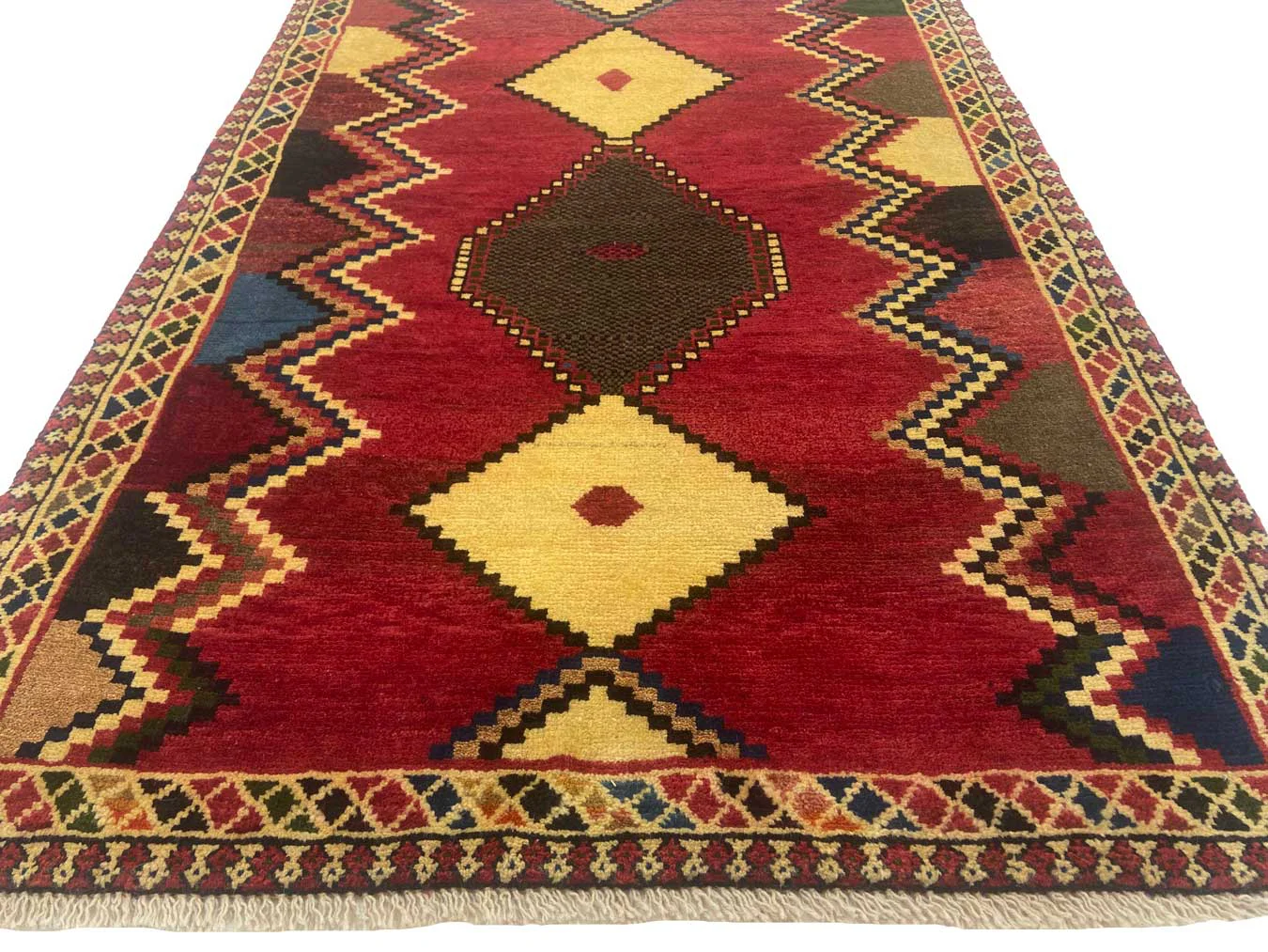 Perserteppich Gabbeh 142 x 102 cm Schurwolle handgeknüpft