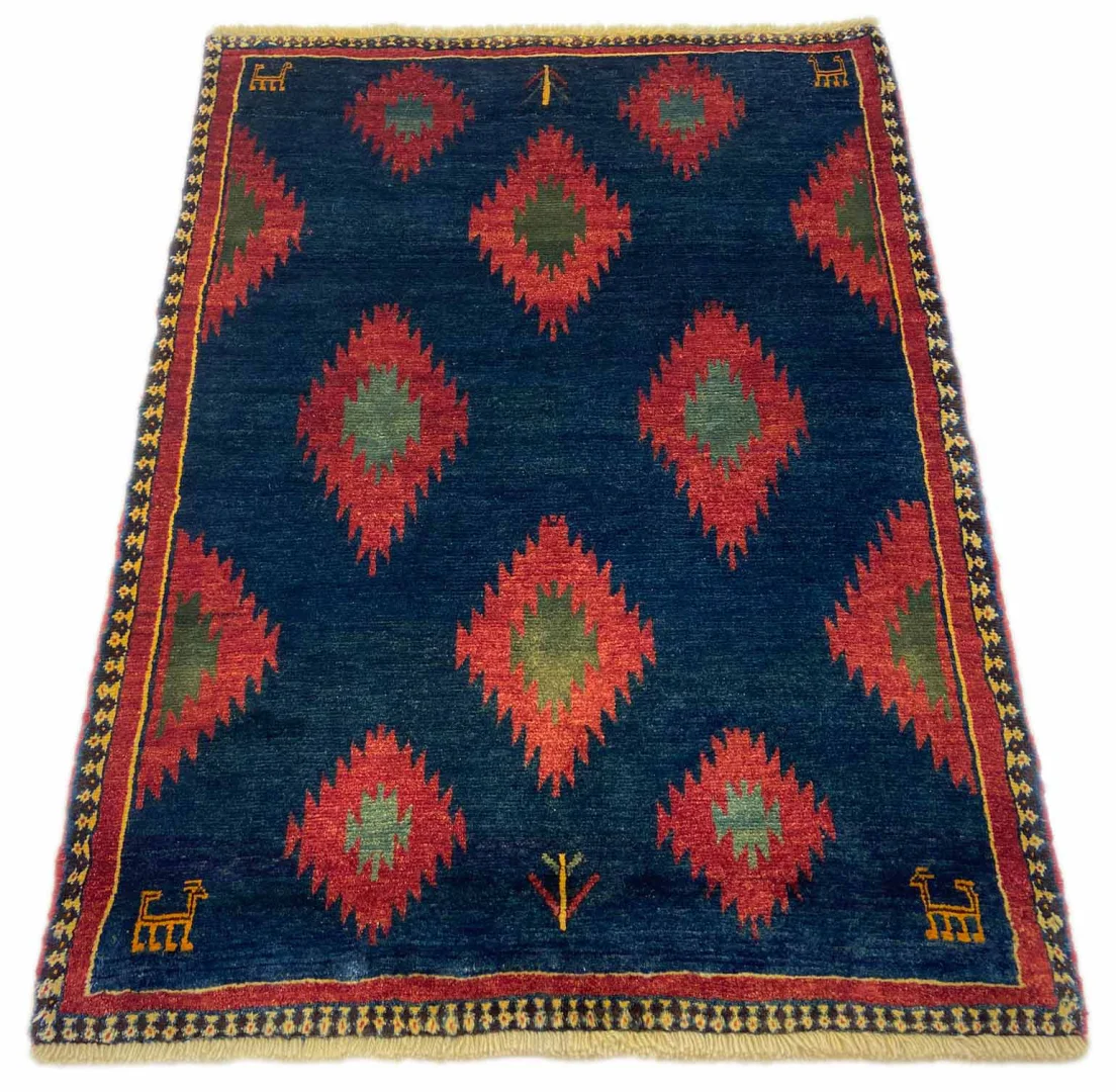 Perserteppich Gabbeh 145 x 109 cm Schurwolle handgeknüpft