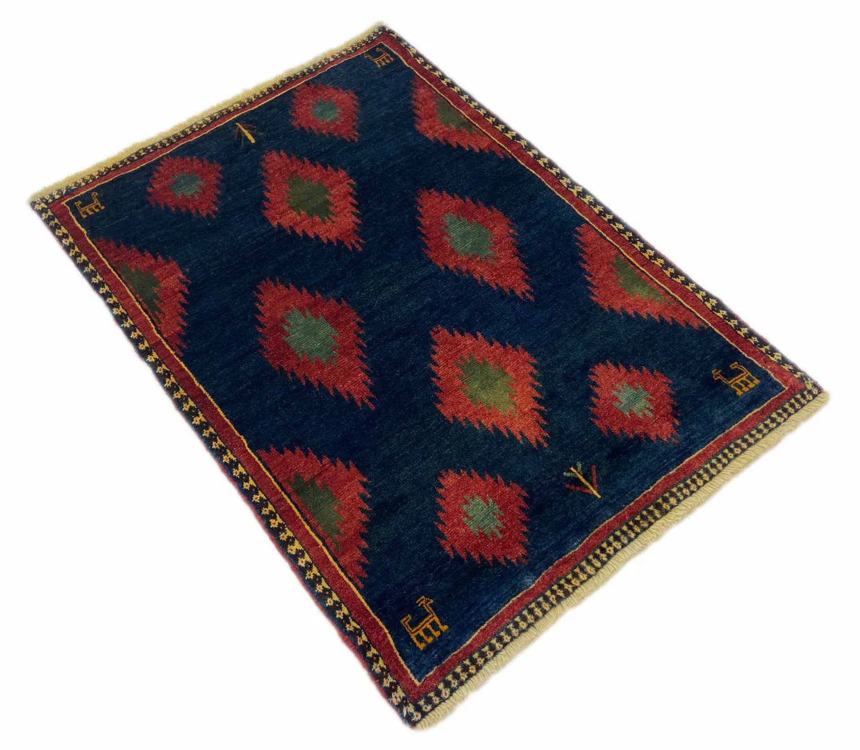 Perserteppich Gabbeh 145 x 109 cm Schurwolle handgeknüpft