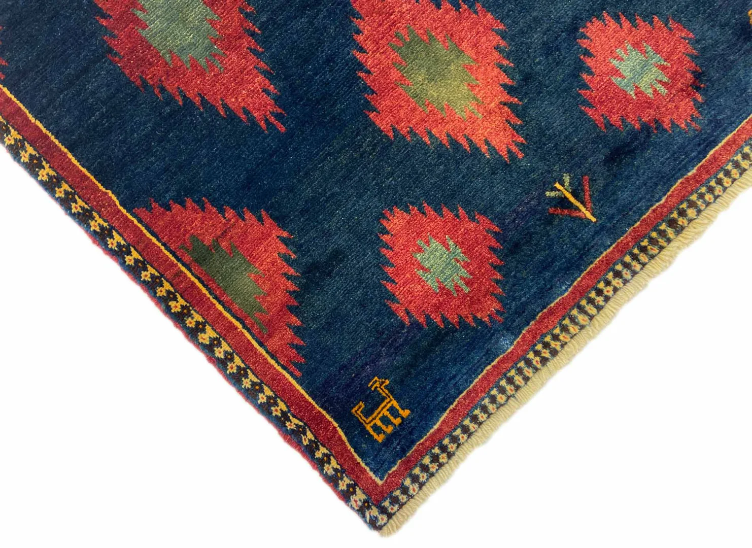 Perserteppich Gabbeh 145 x 109 cm Schurwolle handgeknüpft