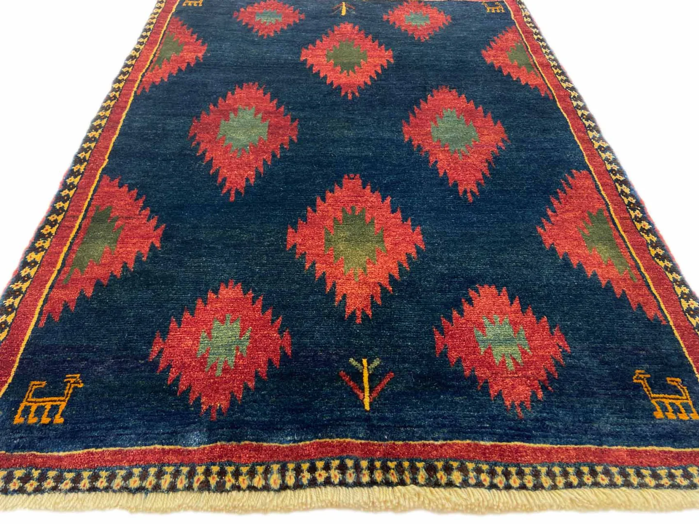 Perserteppich Gabbeh 145 x 109 cm Schurwolle handgeknüpft