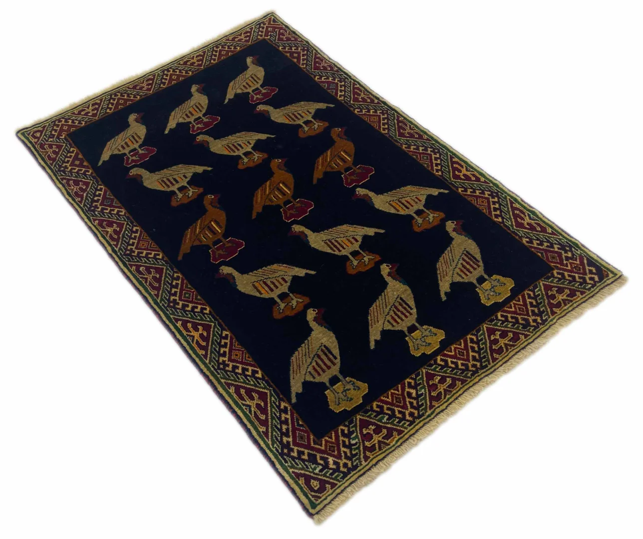 gabbeh-shuli-teppich-151-x-101-cm-ausgefallene-muster-ca-90000-180000-2 Perserteppich Fars Shuli 151 x 101 cm Wolle handgeknüpft