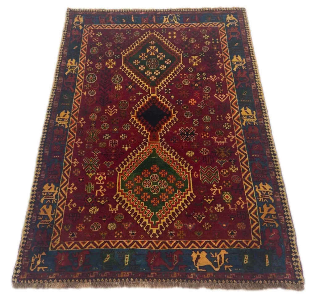 Perserteppich Fars 155 x 110 cm Schurwolle handgeknüpft