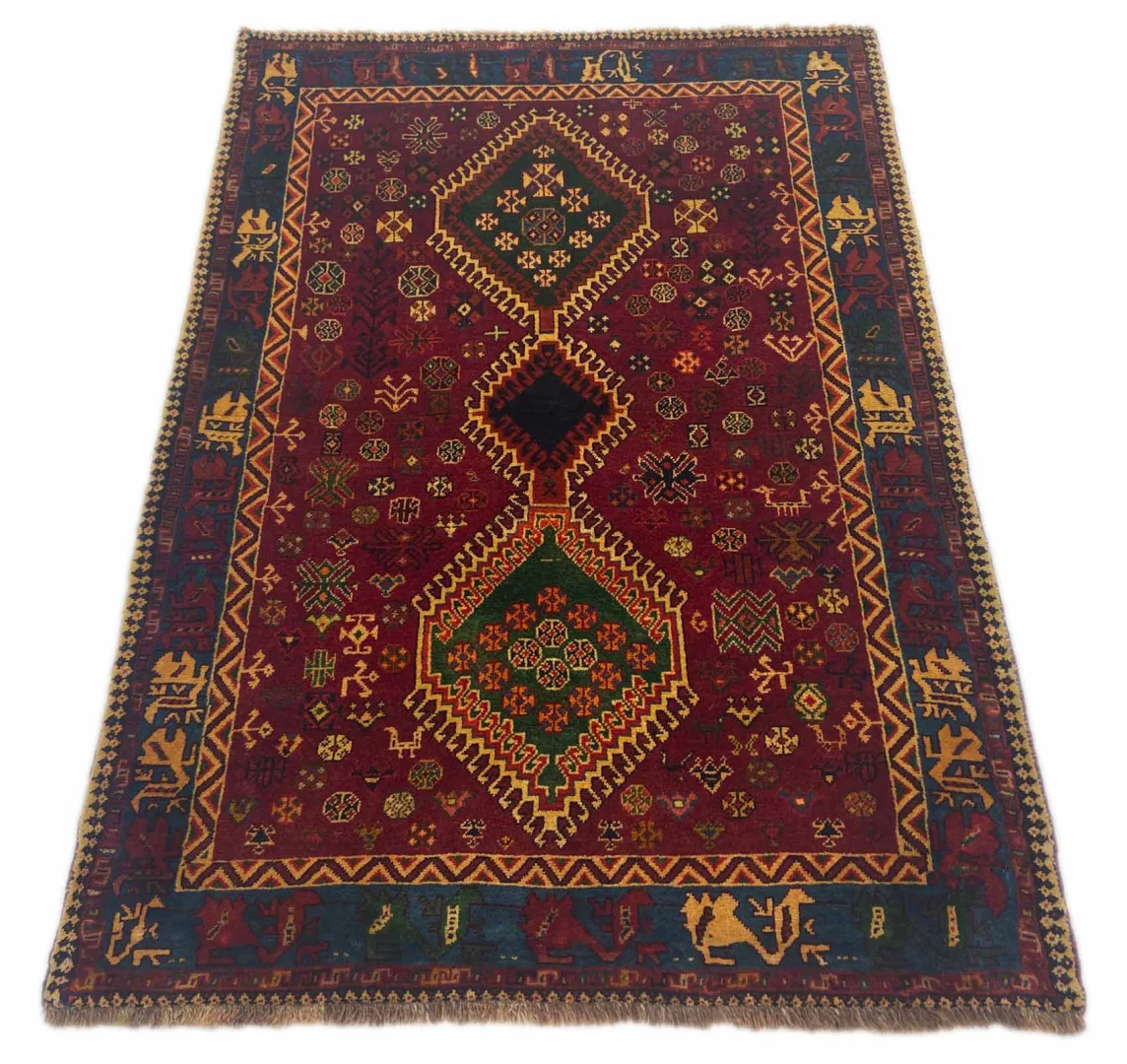 Perserteppich Fars 155 x 110 cm Schurwolle handgeknüpft