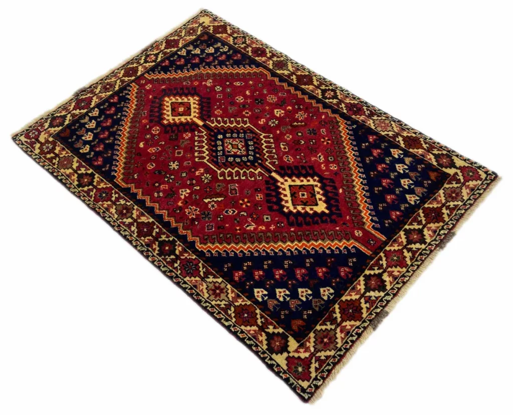gabbeh-155-x-113-cm-knotendichte-90000-180000-m-ausgefallene-muster-2 Perserteppich Fars 155 x 113 cm Wolle handgeknüpft