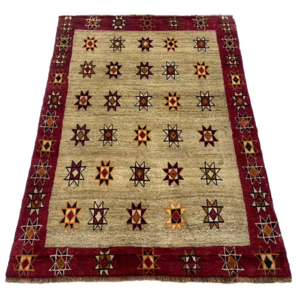 Perserteppich Gabbeh 155 x 112 cm Wolle handgeknüpft