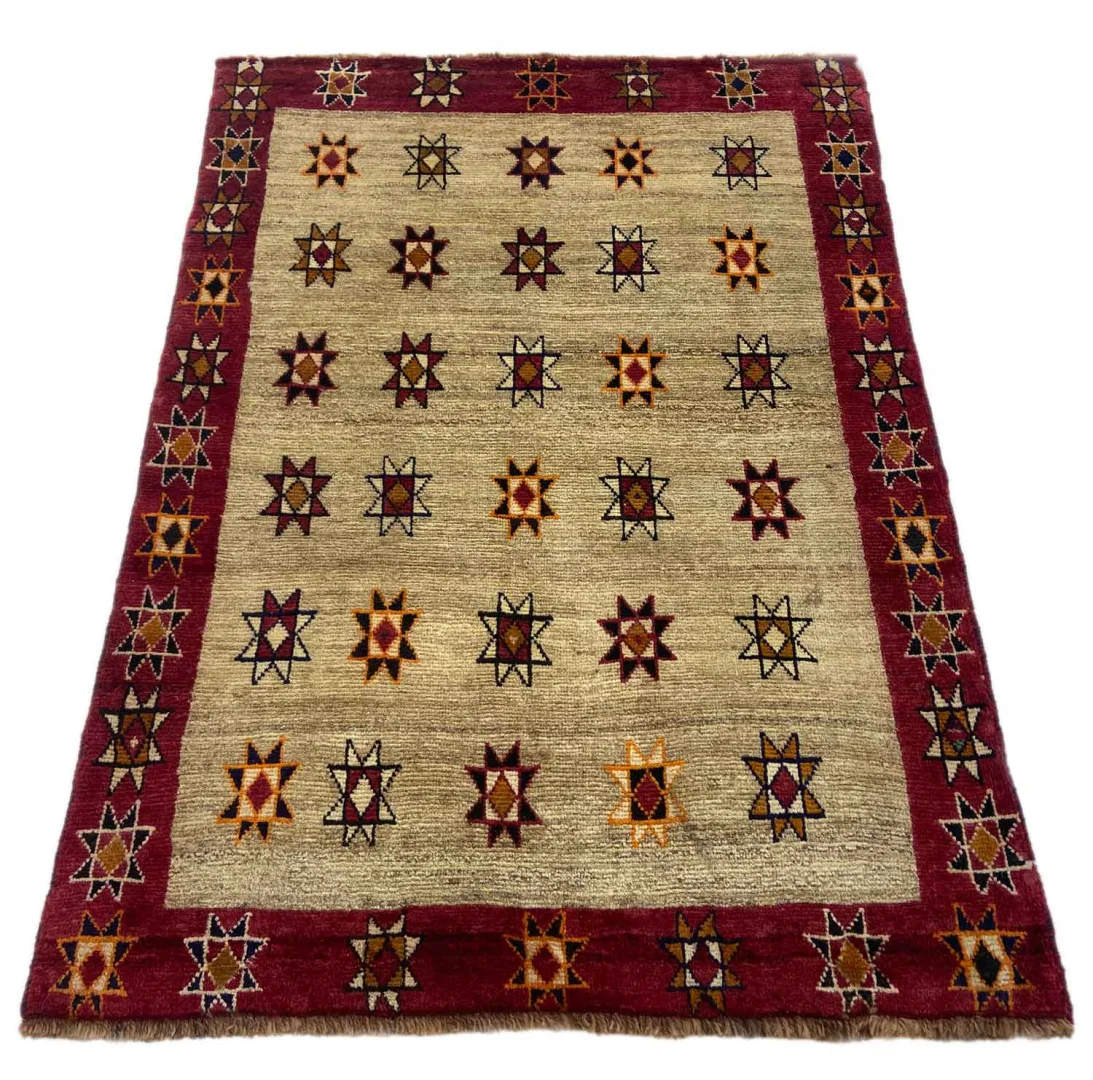 Perserteppich Gabbeh 155 x 112 cm Wolle handgeknüpft