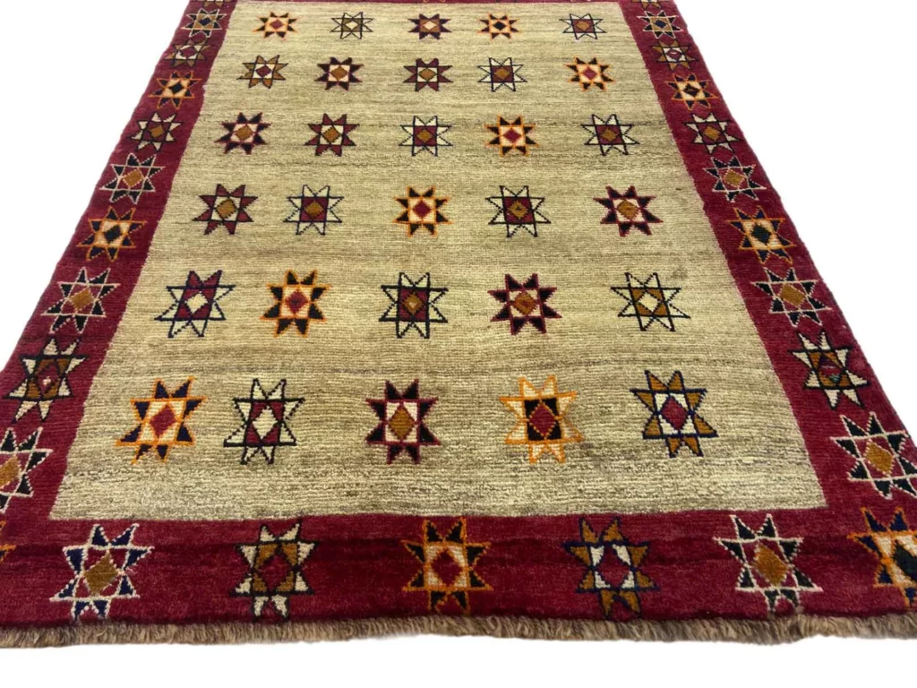 Perserteppich Gabbeh 155 x 112 cm Wolle handgeknüpft