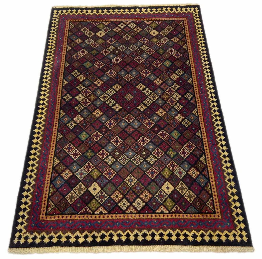 Perserteppich Gabbeh 158 x 107 cm Wolle handgeknüpft