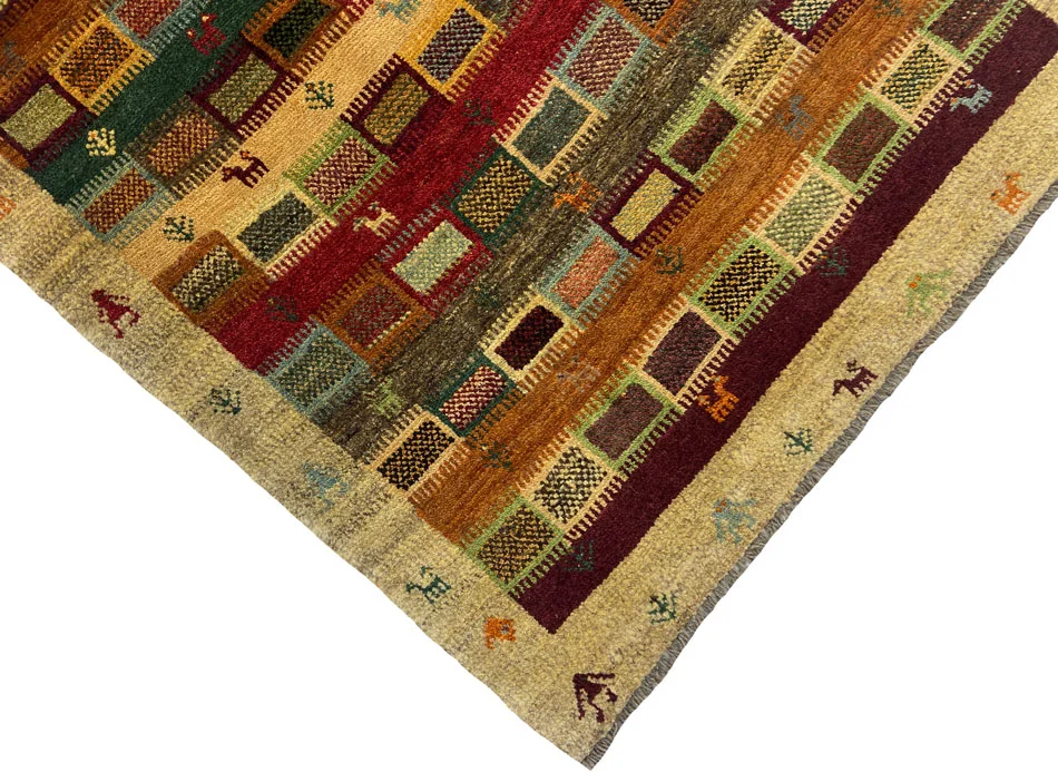 Perserteppich Fars Gabbeh 160 x 101 cm Schurwolle handgeknüpft