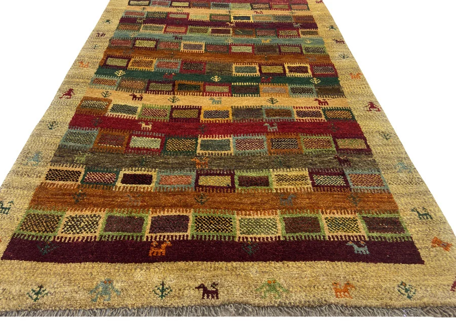 Perserteppich Fars Gabbeh 160 x 101 cm Schurwolle handgeknüpft