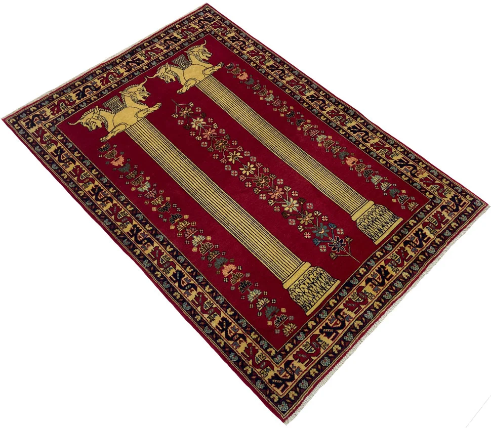 Perserteppich Gabbeh 161 x 110 cm Schurwolle handgeknüpft