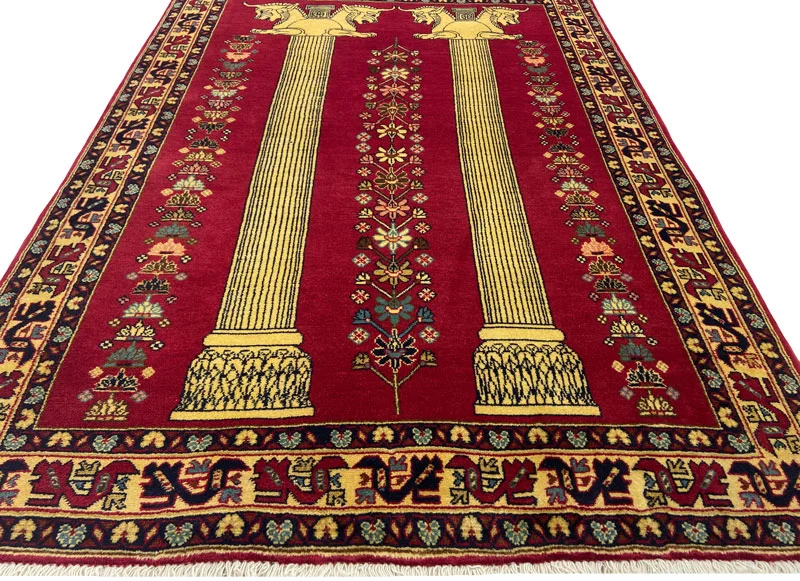Perserteppich Gabbeh 161 x 110 cm Schurwolle handgeknüpft