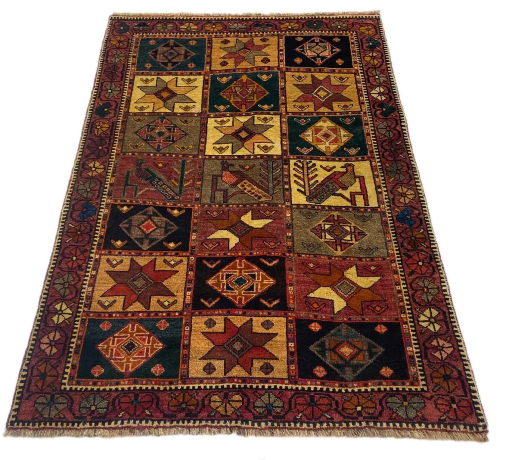 Perserteppich Gabbeh 184 x 124 cm Schurwolle handgeknüpft