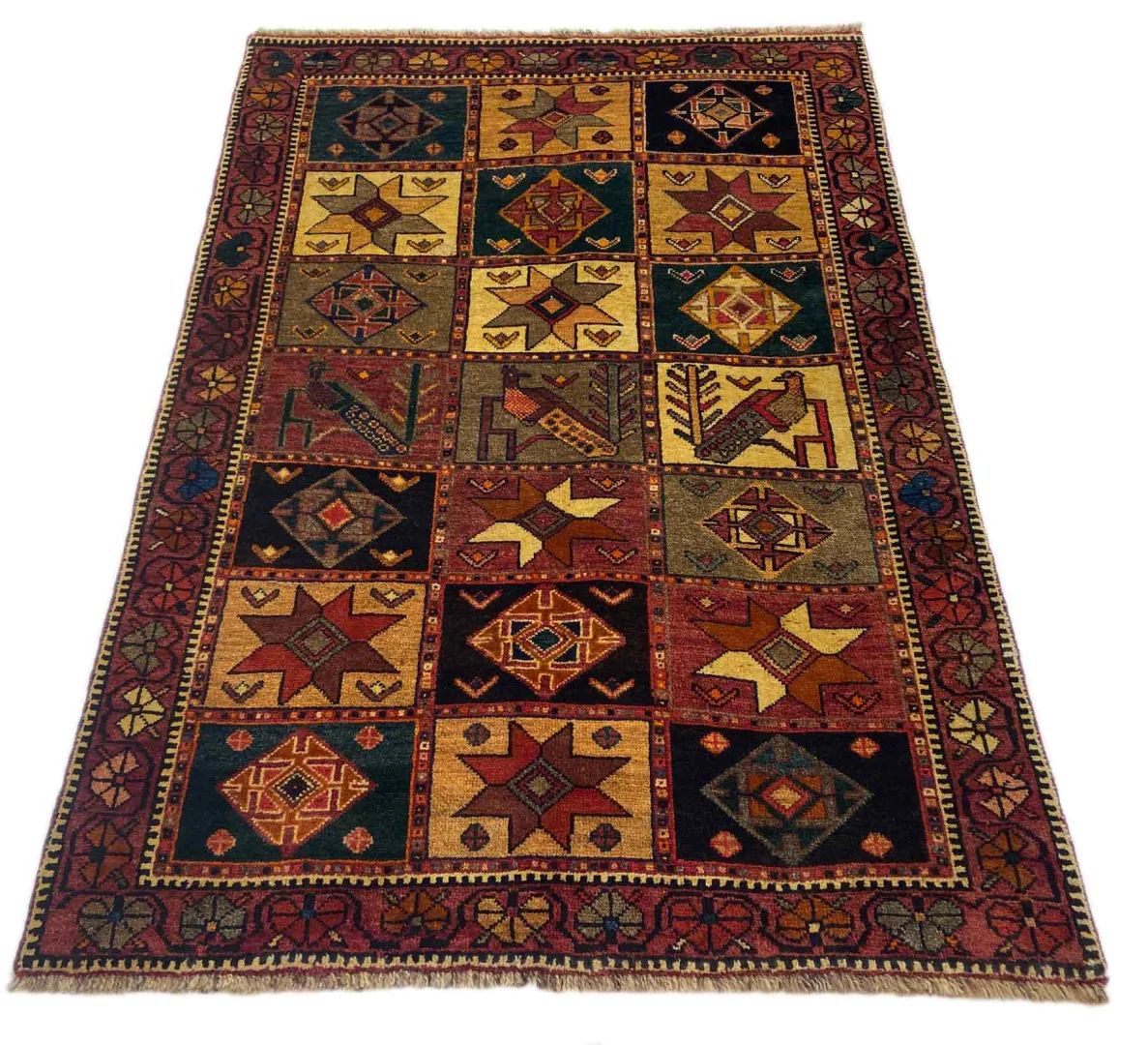 Perserteppich Gabbeh 184 x 124 cm Schurwolle handgeknüpft