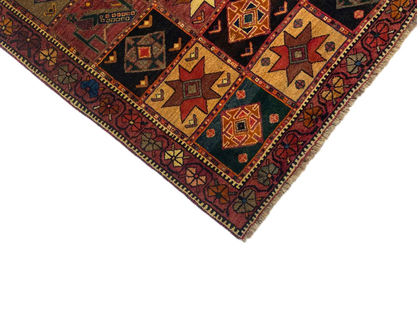 Perserteppich Gabbeh 184 x 124 cm Schurwolle handgeknüpft