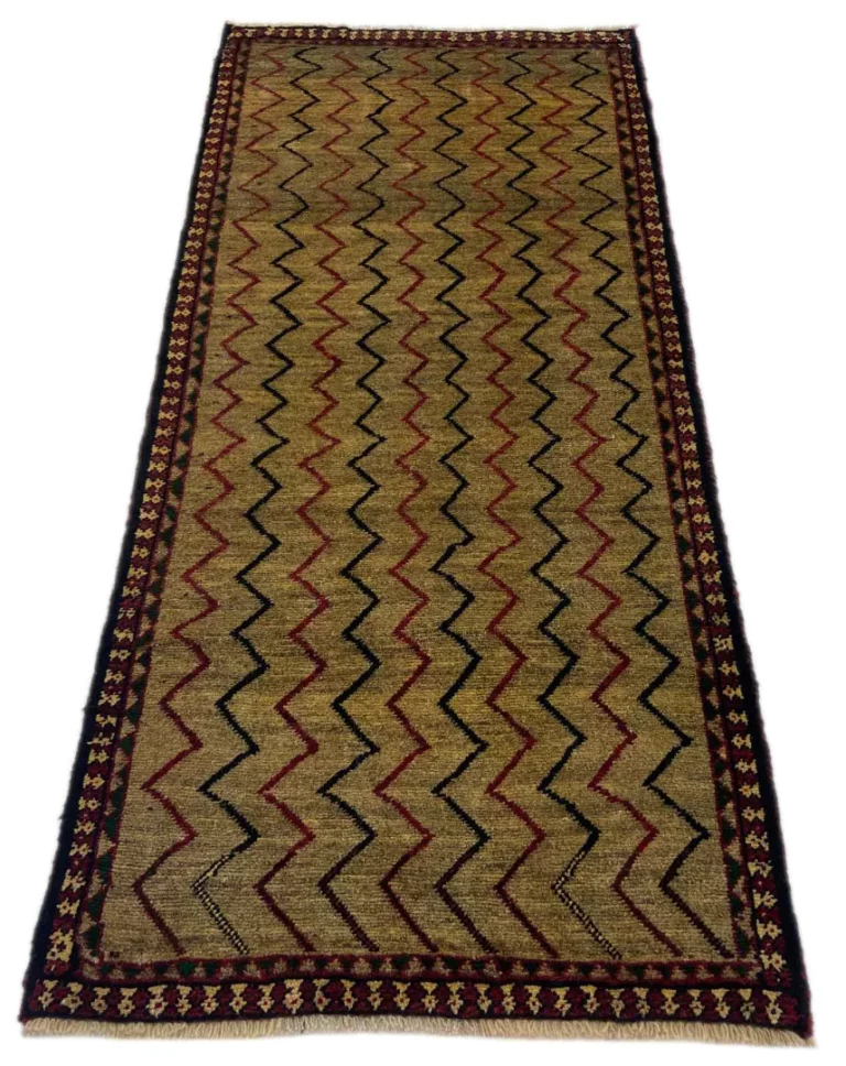 gabbeh-shuli-teppich-190-x-87-cm-ausgefallene-muster-mit-glanzvoller-1 Perserteppich Fars 190 x 87 cm Wolle handgeknüpft