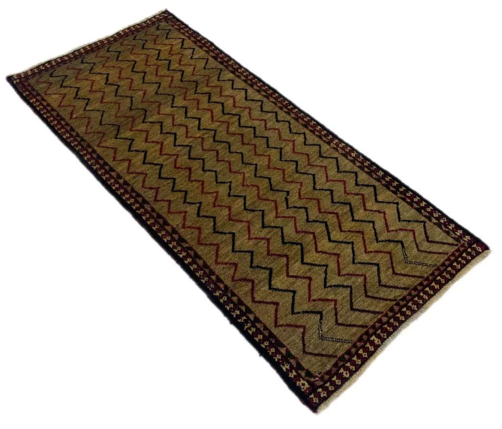 gabbeh-shuli-teppich-190-x-87-cm-ausgefallene-muster-mit-glanzvoller-2 Perserteppich Fars 190 x 87 cm Wolle handgeknüpft