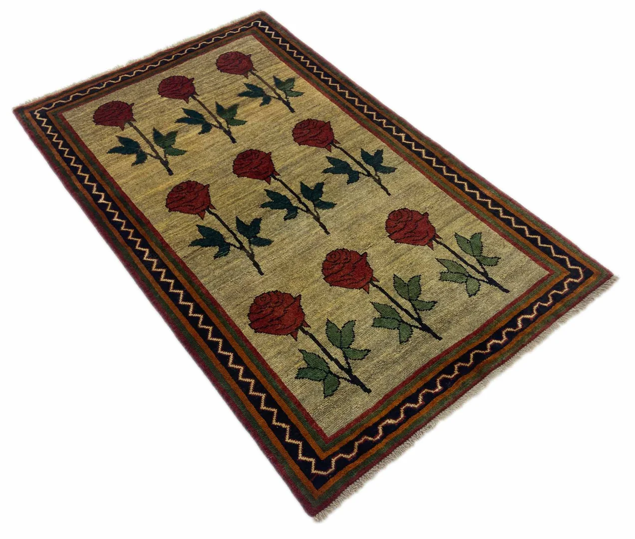 gabbeh-193-x-121-cm-gabbeh-shuli-mit-ausgefallenen-mustern-knotendichte-1-2 Perserteppich Fars 193 x 121 cm Wolle handgeknüpft