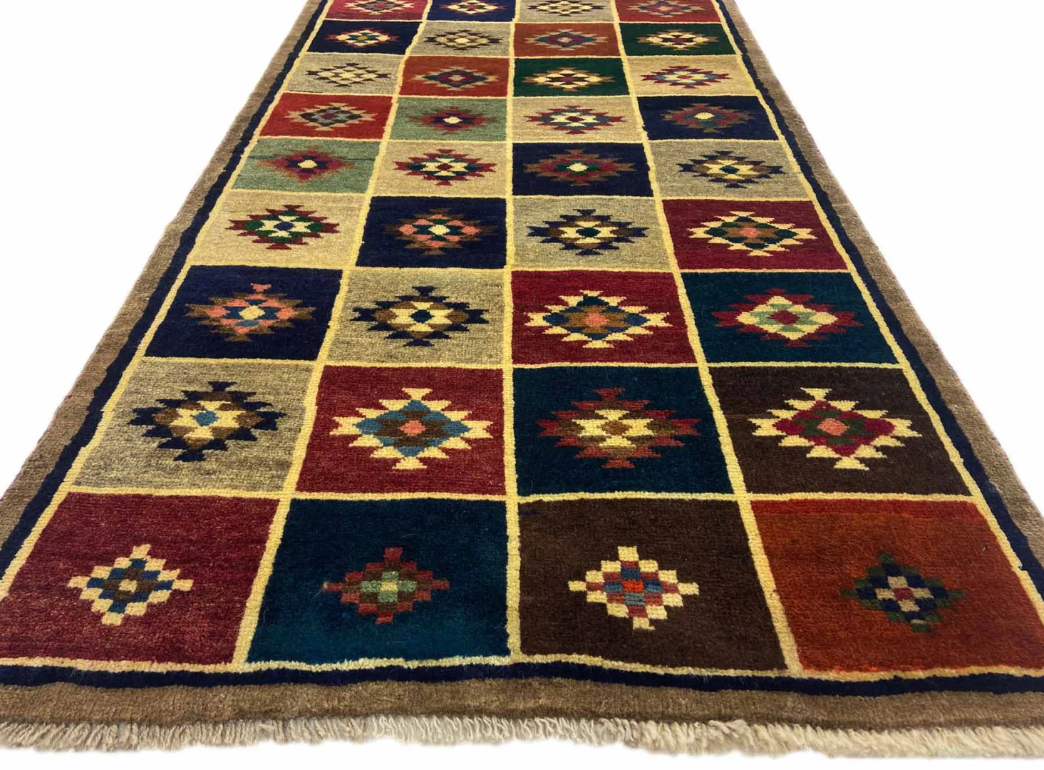 Perserteppich Fars 195 x 106 cm Schurwolle handgeknüpft