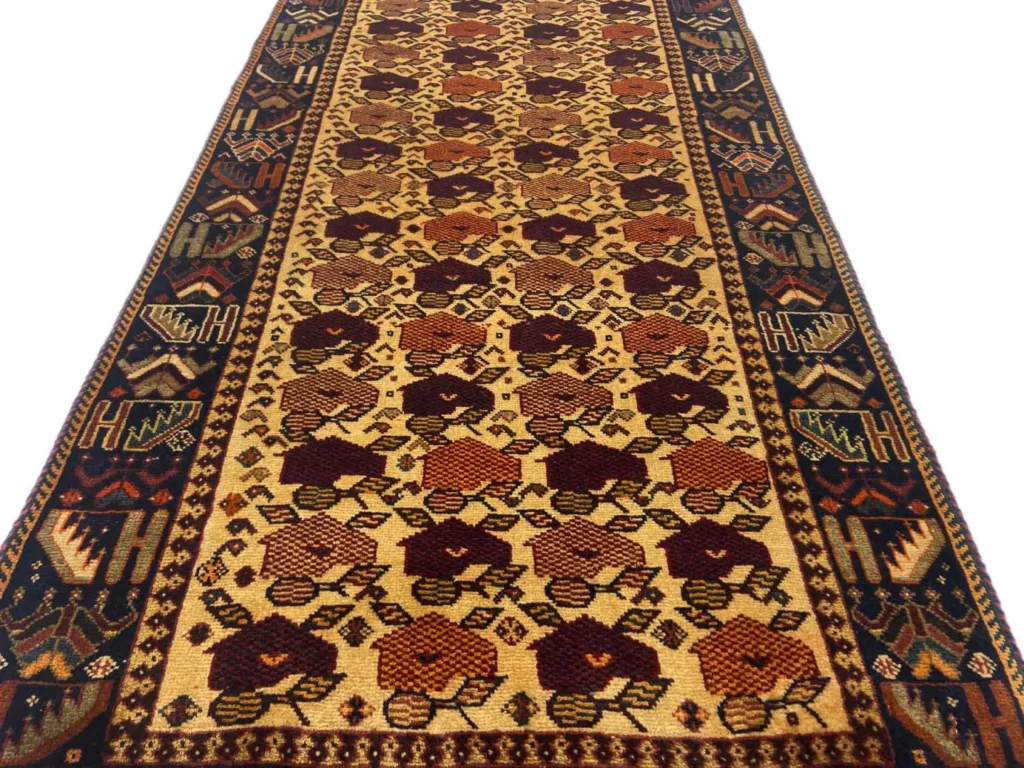 Perserteppich Fars 198 x 90 cm Schurwolle handgeknüpft