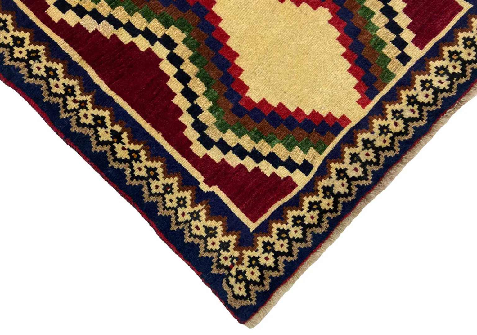 gabbeh-shuli-200-x-94-cm-90000-180000-knoten-ausgefallene-muster-auf-3 Perserteppich Fars 200 x 94 cm Wolle handgeknüpft