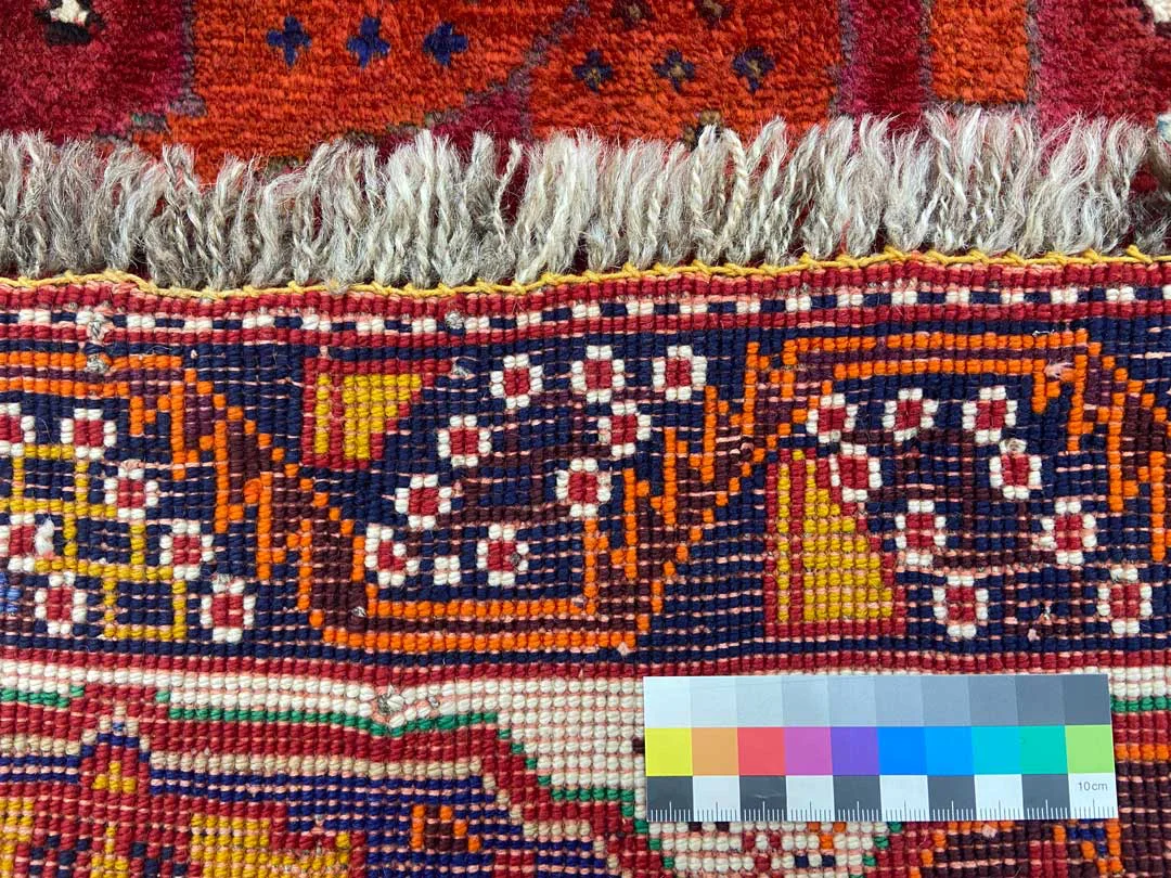 gabbeh-200-x-135-cm-gabbeh-shuli-mit-ausgefallenen-mustern-knotendichte-7 Perserteppich Fars 200 x 135 cm Wolle handgeknüpft