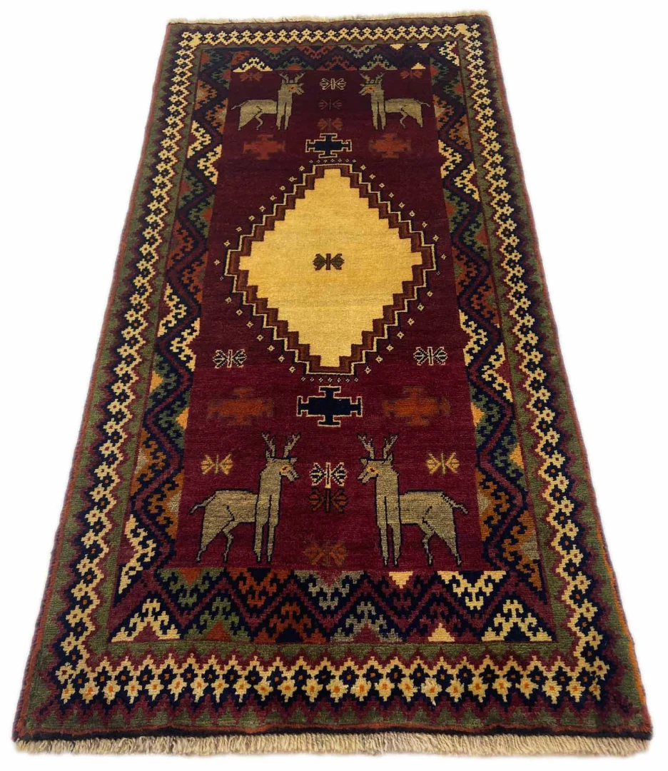 Perserteppich Fars 200 x 96 cm Schurwolle handgeknüpft