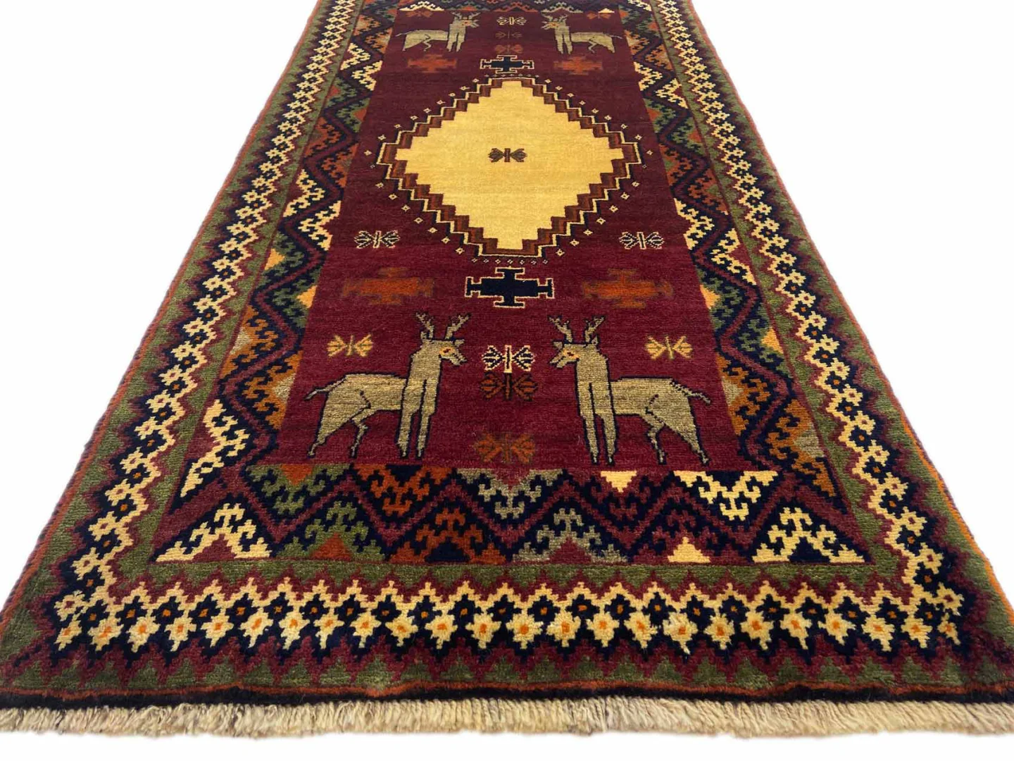 Perserteppich Fars 200 x 96 cm Schurwolle handgeknüpft