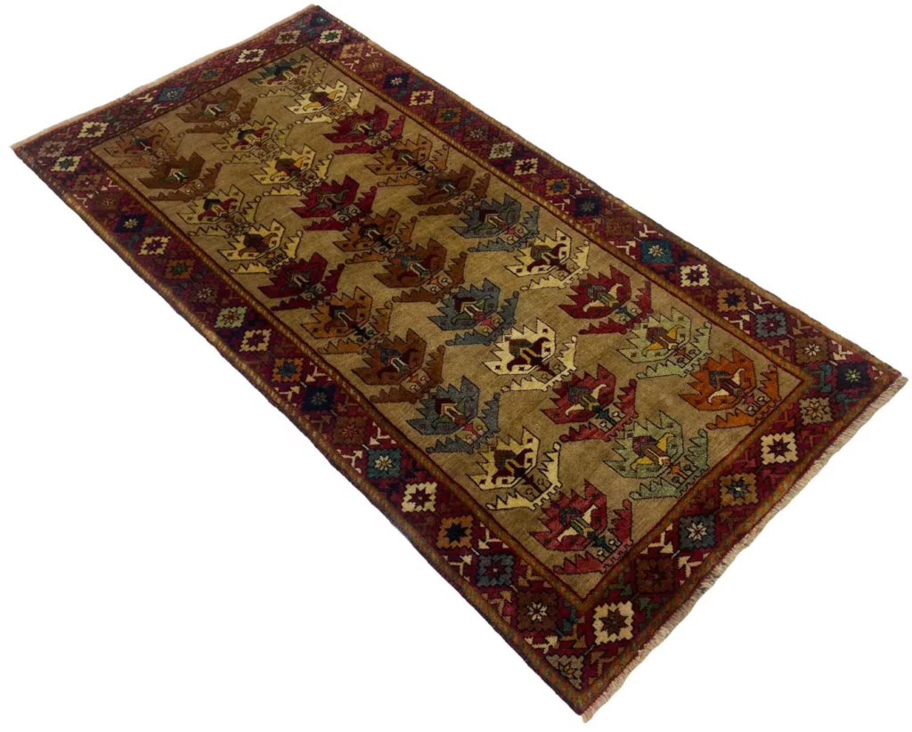 Perserteppich Gabbeh 203 x 103 cm Wolle handgeknüpft